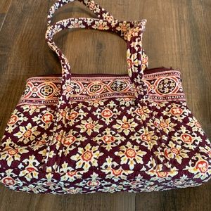 Vera Bradley maroon yellow print sh…